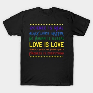 Love is Love Black Lives Kindness T-Shirt